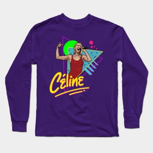 Celine Dion Retro Style T-Shirt Design Long Sleeve T-Shirt